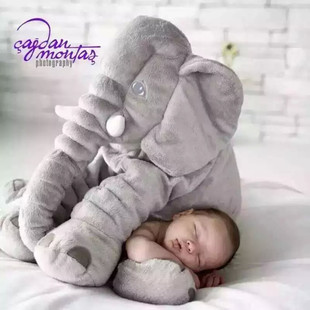 宜家大象公仔抱枕毛绒玩具宝宝睡觉枕头玩偶布娃娃儿童生日礼物女