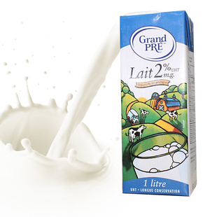 预售加拿大进口格兰特Grand Pre纯牛奶1000ml/盒