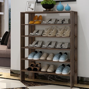志磊简约现代加厚木板式多层鞋架置物架大容量经济型门厅简易架子