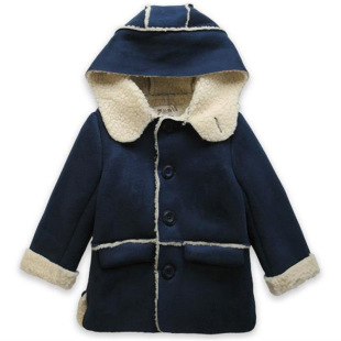 男童加厚加绒棉袄宝宝冬季棉衣中小童童装休闲风衣儿童中长款外套