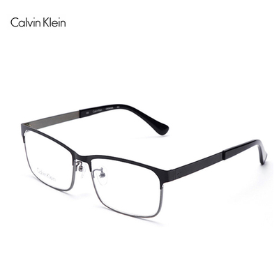 Calvin Klein方形近视眼镜男全框眼镜框金属不锈钢光学镜架平光镜