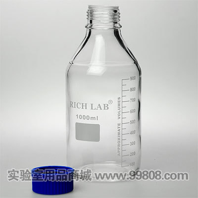 RICHLAB高硼硅蓝盖试剂瓶 GL45螺口刻度1000ml  色谱流动相试剂瓶