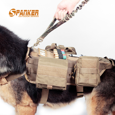 spanker出众者宠物狗衣服军迷战术装备 网料狗衣战术MOLLE犬衣服