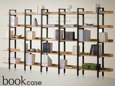 家用展示柜创意陈列架置物架子组合学生钢木书架简易超市仓库货架