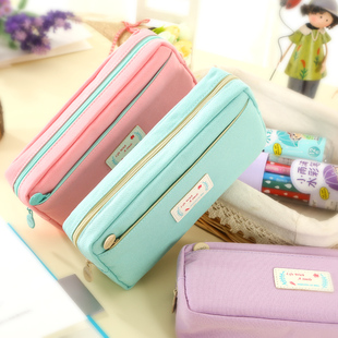 笔袋女简约大容量日韩国创意帆布学生文具盒铅笔盒可爱时尚铅笔袋