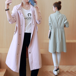 2016新款韩版女中长款宽松休闲时尚秋款风衣女外套显瘦DYKJ6602