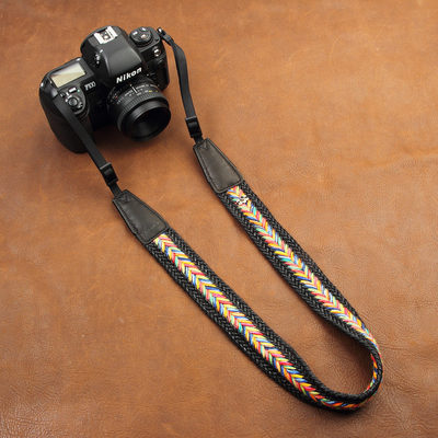 cam-in 彩色经典编织单反相机背带 微单摄影肩带棉质cam8616