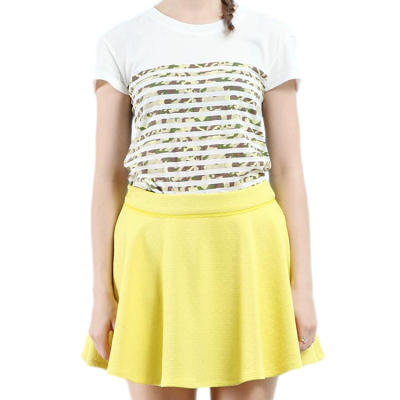 品牌剪标2015夏新款女时尚短袖打底衫 修身迷彩T恤上衣