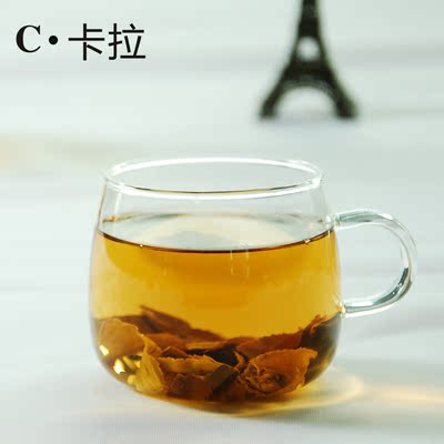 透明玻璃水杯子创意茶杯家用套装泡茶牛奶花茶果汁杯耐热办公室杯