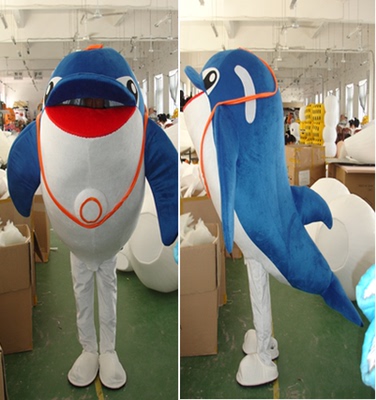 海豚卡通服装卡通人偶行走人偶玩偶服装人偶道具服装海洋馆道具服