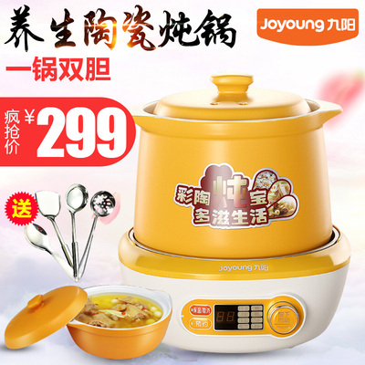 Joyoung/九阳 DGD4001BQ电炖锅预约4L养生陶瓷彩陶砂锅煲汤炖盅