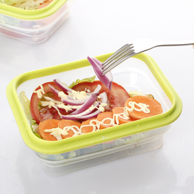 硅胶饭盒折叠碗餐具便携饭盒户外微波炉专用盒保鲜盒便当盒保鲜碗