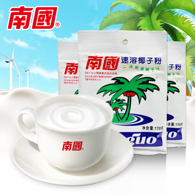 海南特产 南国速溶椰子粉营养早餐冲泡椰汁粉170g*3袋