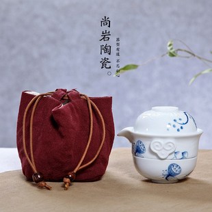 一壶二杯麻布收纳袋杯袋茶壶袋便携旅行茶具包功夫茶具茶道零配