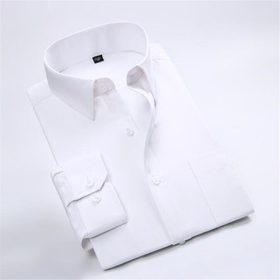 秋季男士长袖衬衫免烫薄款工作服职业工装白衬衣韩版商务修身正装