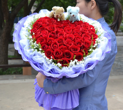 多选款！33支系列红玫瑰粉白玫瑰香槟 上海花店同城送花生日祝福