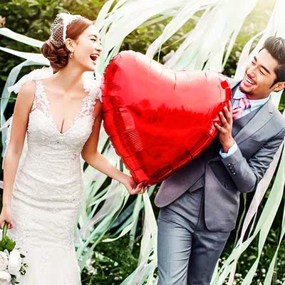 热销新品婚庆用品大号心形铝膜气球 庆典生日派对婚房布置装饰铝