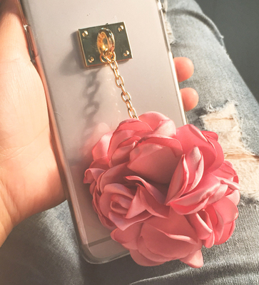 包邮！韩国玫瑰花朵苹果透明手机壳保护套iiphone6，iphone6 plus
