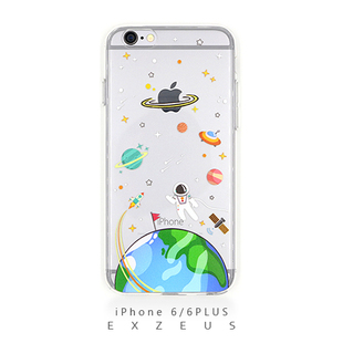 Exzeus｜原创新款宇航员苹果6splus手机壳iphone6s/5s硅胶软壳全