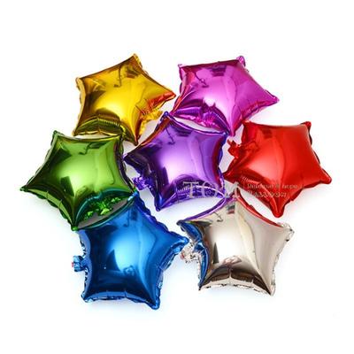 10寸五角星形铝膜气球 铝膜铝箔气球 生日婚庆装饰气球 氢气球