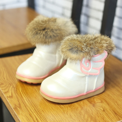 2016冬季新款保暖童鞋韩版可爱舒适女童短靴儿童棉靴学生雪地靴