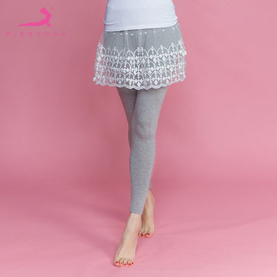 2015新款皮尔瑜伽春夏新款女士健身愈加服立体蕾丝裙长裤子51818