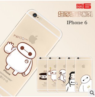iPhone6大白手机壳 苹果5超薄彩绘TPU保护套