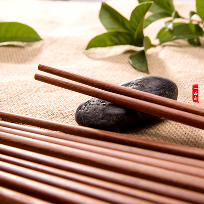 一品厨红檀木筷子套装无蜡无油无漆日式天然红木筷子厨房餐具套装