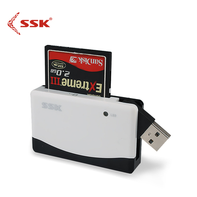 SSK飚王SCRM057多合一多功能高速读卡器 TF手机卡 SD相机卡 CF卡