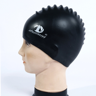 尚泳正品不勒头硅胶泳帽 男女通用长发时尚防水泳帽 包邮