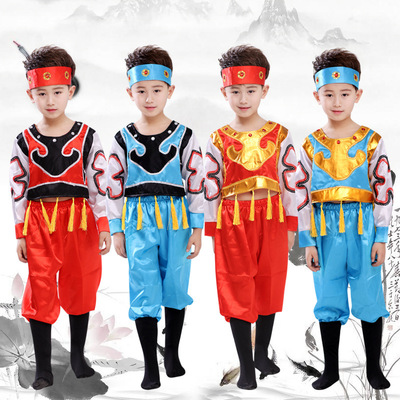 新款儿童藏族蒙古族男女童表演服少数民族草原舞蹈服幼儿演出服装
