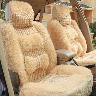 款短毛绒汽车坐垫冬季专用冬天女士座垫全包座套保暖毛垫座椅套
