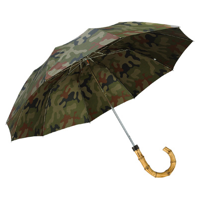 MissRain英伦风折叠雨伞潮男女创意复古迷彩竹节手柄加固二折伞
