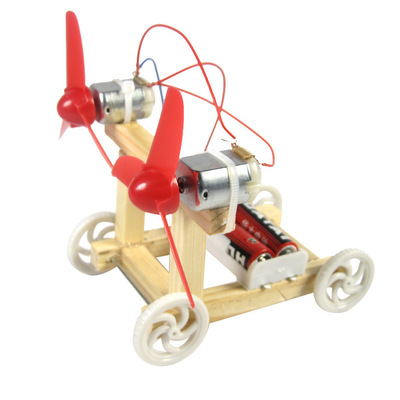 学生DIY科技小制作发明双翼赛车 科学实验手工拼装材料玩具模型