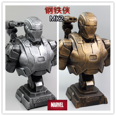 1/4复仇者联盟2奥创纪元钢铁侠MK2战争机器胸像模型摆件仿铜雕像