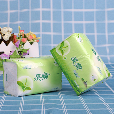 亲情2223绿茶抽纸面巾纸卫生纸餐巾纸婴儿纸巾卫生纸家庭2提包邮