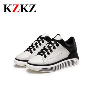 KZKZ2016秋冬新款厚底平底运动休闲时尚透气深口系带正品韩版女鞋