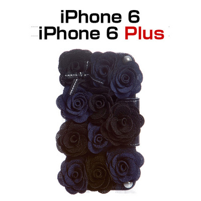 日本直送 iPhone6/iPhone6 Plus 手机壳保护套 皮套 花朵蝴蝶结