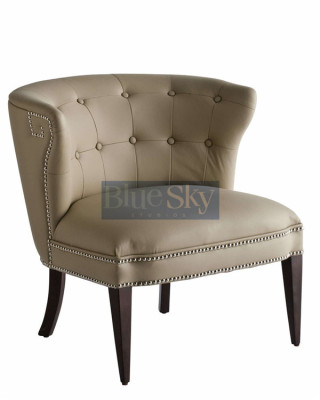 天真蓝工厂定制家具美式单人沙发新中式单人布艺沙发休闲椅SF123