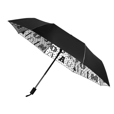 MissRain蘑菇伞折叠三折晴雨伞男女两用黑胶防晒防紫外线太阳伞