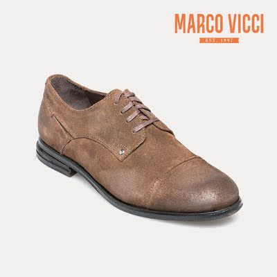 MARCO VICCI绅士男鞋 正装休闲 拼接时尚牛皮单鞋MW4219