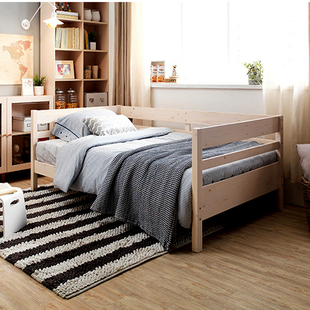 家装狂欢节简约床实木单人床儿童床小户型沙发床客厅实木两用家具
