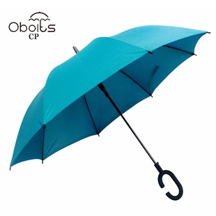 Obolts C型伞头雨伞长柄 男女晴雨两用防晒防紫外线免持式两人伞