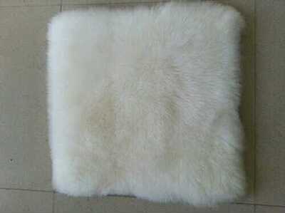 高级新款白色冬季可定做保暖羊皮毛一体羊毛沙发汽车坐垫毛绒方垫