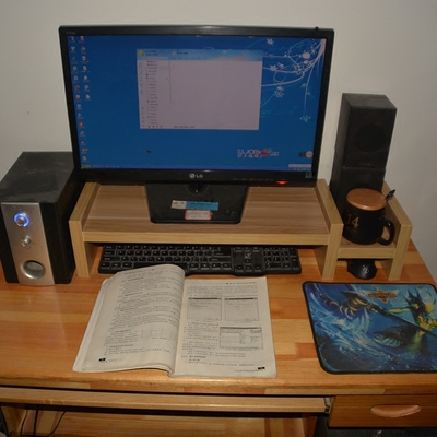 电脑显示器增高架键盘垫高支架托架桌面收纳架电脑底座架子置物架