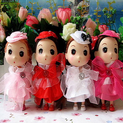 韩国正版迷糊娃娃挂件芭比娃娃女孩玩具迷你公主儿童仿真洋娃娃