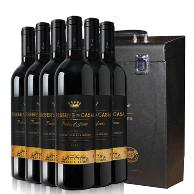 Casal 正品伯爵干红葡萄酒 一整箱6支装750ml 法国原瓶进口红酒