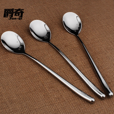 爵奇 勺子304不锈钢 韩国勺创意可爱长柄勺甜品勺汤匙汤勺子套装