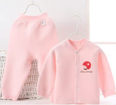 新款小童服饰套装男女宝宝夹棉A两件套保暖婴幼儿内衣裤套装