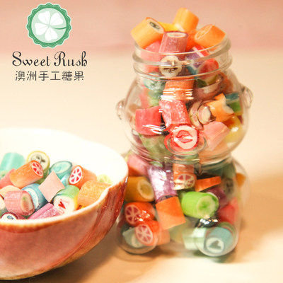 sweetrush澳大利亚手工糖果创意糖水果糖零食生日礼物综合口味55g